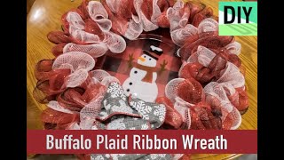 Holiday Mesh Ribbon Wreath