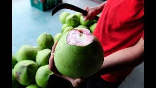 Amazing skills of coconut cutting