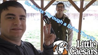 Taking Two Custom Predator 212 Go-Carts Through the Little Caesar’s Drive-Through!!