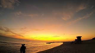 Lido Beach Lifeguard stand sunset timewarp