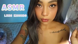 ASMR NAMORADA TE DANDO BEIJINHOS, COVERING YOU WITH KISSES, LENS KISSING, WET MOUTH SOUNDS #asmr