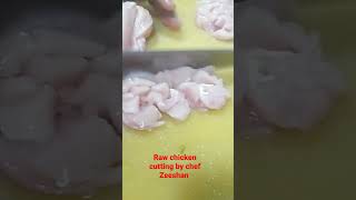 Raw Chicken Cutting