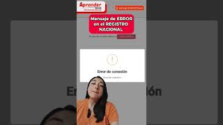 Error en la página del Registro Nacional