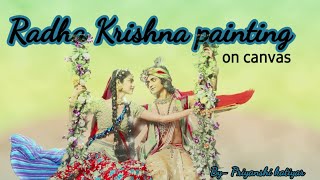 Radha Krishna water colour painting ❤️.....