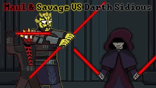 Maul & Savage VS Darth Sidious Pixel Animation