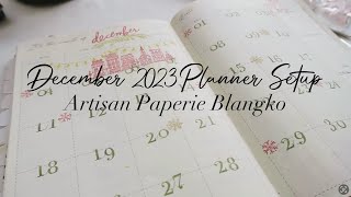 December 2023 Planner Setup | Artisan Paperie Blangko Planner