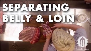 Wild Boar Butchery - Separating Belly & Loin Video