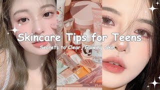 glow up guide ✨ skincare tips for teens ✨✨🦋🦋 get a glowing skin in your teens 🌟