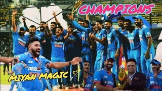 MIYA MAGIC 💥 M . SIRAJ DESTROYED SRILANKA || INDIA WIN THE ASIA CUP || BHARAT WIN ASIA CUP 2023