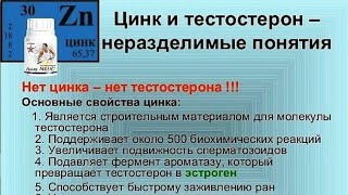 Снижение ТЕСТОСТЕРОНА и ЛИБИДО - признак дефицита ЦИНКА (Zn) / Фролов Ю.А.