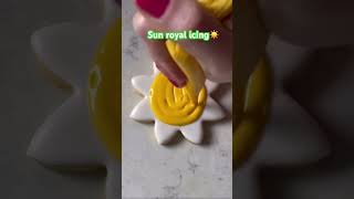 Beautiful sun Royal icing ☀️☀️ #cookies #art  #celebration #royalicing #sun #sweets #business