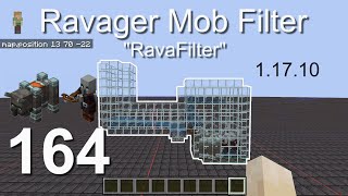 How to build a Ravager Mob Filter (1.17.10) - Minecraft Bedrock Tutorials(164)