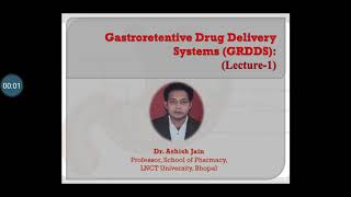 GRDDS Lecture 1I Gastroretentive Drug Delivery Systems I Pharmacy I GPAT I