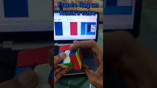 France flag on Rubik's cube #rubikscube #france #viral #satisfying #shorts