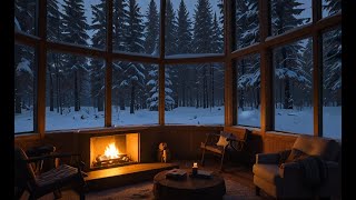 LIVE - Wake Up in a Cozy Winter Cabin with a Fireplace EVERY Morning