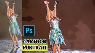 Create in 20 Second Cartoon Portrait Effect Photoshop 2021 | #shorts