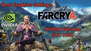 Far Cry 4 Best Graphics Settings | NVIDIA GeForce GTX 1650 Graphics Settings | Far Cry 4 Graphics