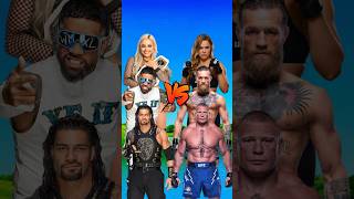 WWE VS UFC 🤬 Roman Reigns, Jey Uso, Liv Morgan vs Ronda Rousey, Brock Lesnar, Conor McGregor 😈 #wwe