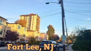 Walk tour in Fort Lee, New Jersey, USA | 16th Street to downtown