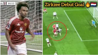 Joshua Zirkzee Debut Goal Vs Fulham 🔥😱 | Man United 1-0 Fulham Highlights