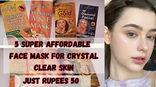 Top 5 Face Mask for clear skin | Budget friendly skin care in rupees 50