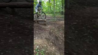 Skinny Drop Into A Steep Landing #bike #mtb