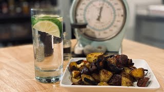 It's cold outside! Let's roast veggies and have a cocktail.