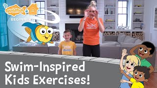 Swim-Inspired Kids Exercises (Beginner: Superhero Adventure) | Goldfish At Home