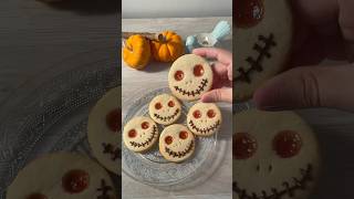 Halloween Butter Cookies jack skellington #halloween #pumpkin #happyhalloween #baking #homemade