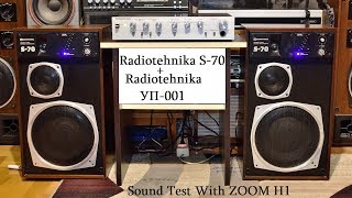 Radiotehnika S-70 With Radiotehnika УП-001 Sound Testing With Zoom H1