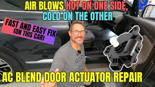 Hyundai air blows cold on one side, hot on the other (How to fix a blend door actuator)