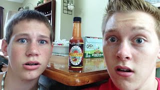 BROTHERS DRINK GHOST PEPPER SAUCE!! - DAY 51