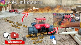 o talhão da fazenda pegou fogo 🔥#miniaturasdecaminhão #brinquedos #miniaturas #minis #fazenda