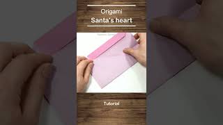 Origami Santa's heart #shorts