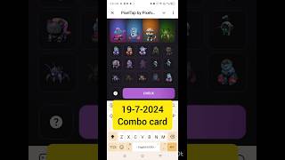 Pixel tap by pixelverse daily combo 19 July 2024 100% complection