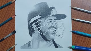 how to draw m s dhoni || @shivjiarts