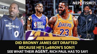 LeBron James & Bronny James' agent Rich Paul talks NEPOTISM!   Is it real?  See his answer!  EXCLUS