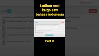 latihan soal ssw kaigo bahasa indonesia E