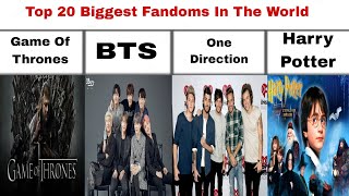 Top 20 Most Biggest Fandoms In The World 2024 ! Kauhan !