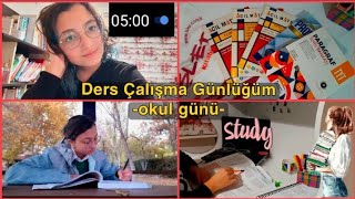 SAAT 5'TE KALKIP DERS ÇALIŞMAK (yks 2023) |study vlog, okulda yaptıklarım #yks2023 #study #tyt