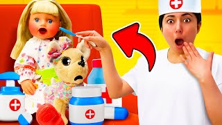 ¡Emily no tiene miedo de los médicos!  Como mamá. Juegos para bebés