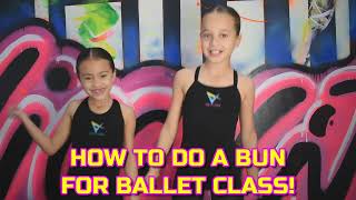 How to make a bun for Ballet Class! Quick and Easy!