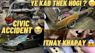 Civic Ka Bura Accident 😱😭 Ft Ke20 Mai khapay 😳 Celica Nikal Li 😤