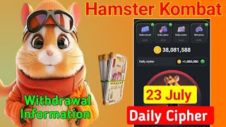 23 july hamster kombat daily cipher | hamster kombat daily cipher code | daily cipher