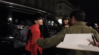 Hongjoong 김홍중 ATEEZ with french fans @ Paris Fashion Week 27 september 2023