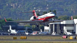 1 hour at Van Nuys airport VNY😮 Intense private jet trafic | Gulstream, Bombardier, Dassault Falcon