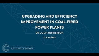 Upgrading and efficiency improvement in coal-fired power plants | ICSC Webinars