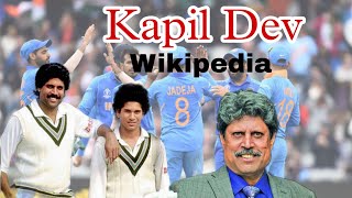 senior cricketer Kapil dev wikipedia and biography,first cricket career life kapil dev wikipedia