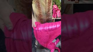 Tie dye pattern saree #pinksaree #tiedyepattern #shorts