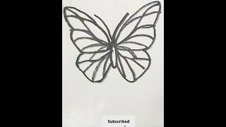 How to easy Butterfly arts step by step learning ||#shorts #satisfying #drawing #arts #easy#satisfy